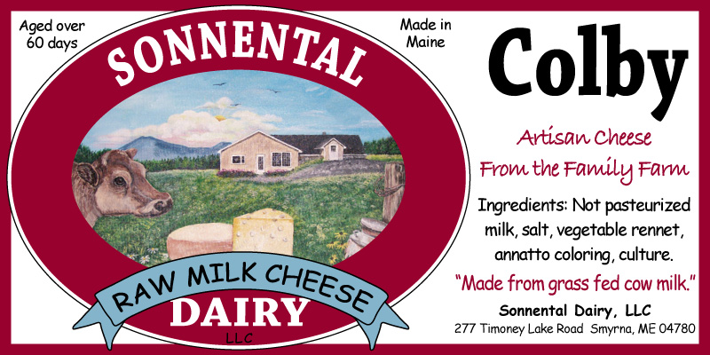 Sonnental Dairy Cheese Label