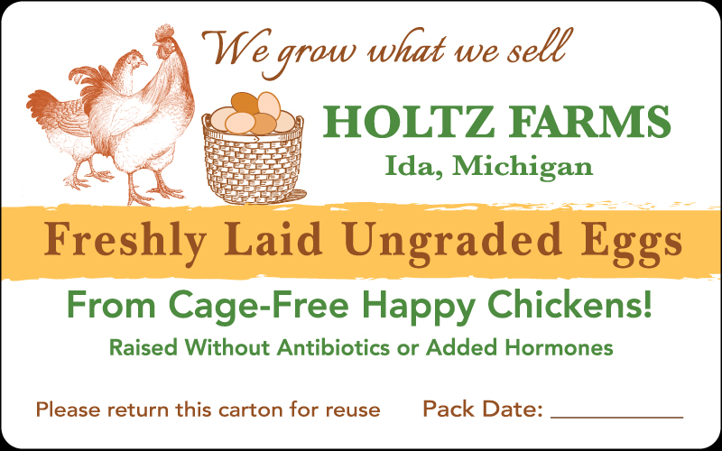 Holtz Farms Egg Label