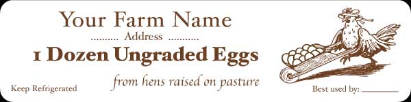 Eggs-2 Brown - Egg Labels