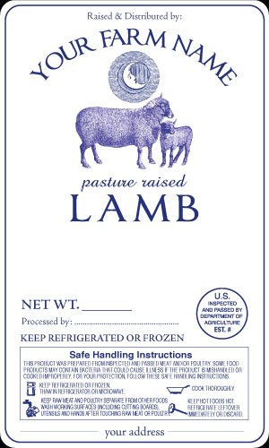 Lamb-1 Pasture Raised Lamb Labels