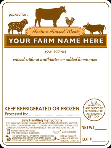 Meat-1 Label Design for Purchase