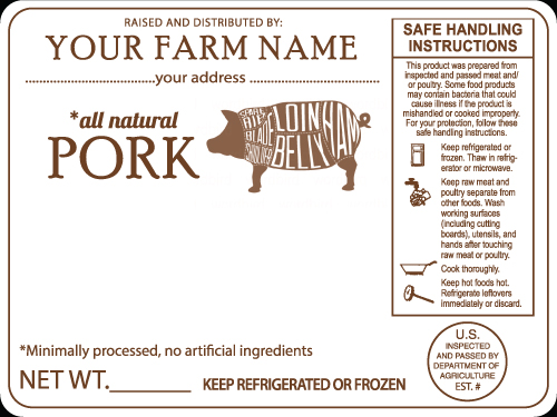 Pork-1 All Natural Pork Labels