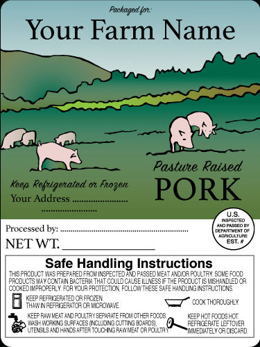 Pork-2 Pasture Raised Pork Labels