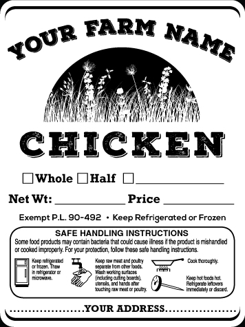 Poultry-1 Local Pasture Raised Chicken Labels