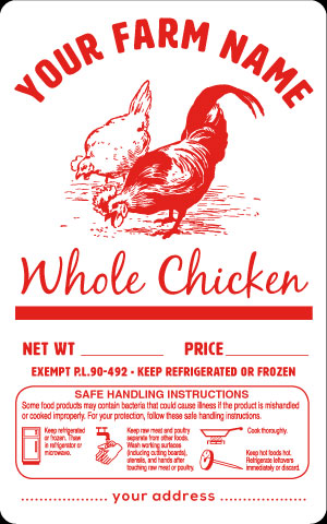 Poultry-17 Whole Chicken Labels