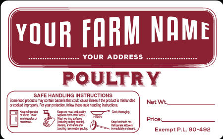 Poultry-8 Pastured Poultry Labels