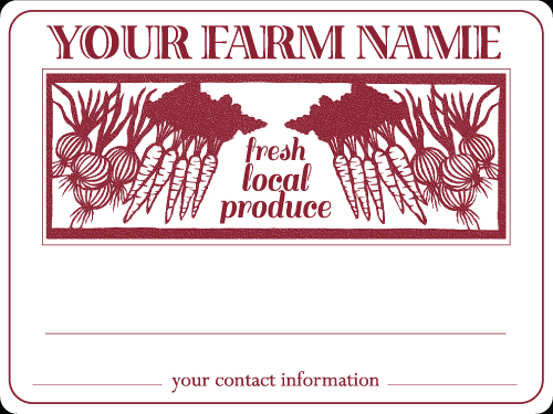 Farm-1 Fresh Local Produce Label