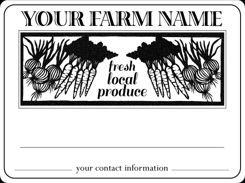 Farm-1 Fresh Local Produce Labels