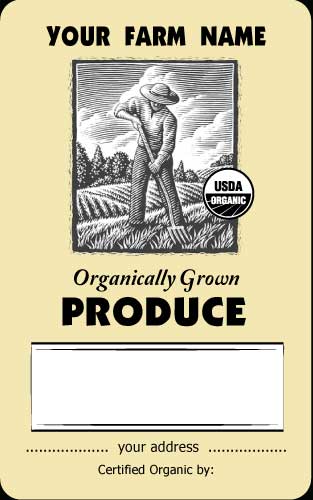 Farm-4 Organically Grown Produce Labels