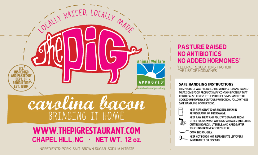 The Pig Carolina Bacon Label