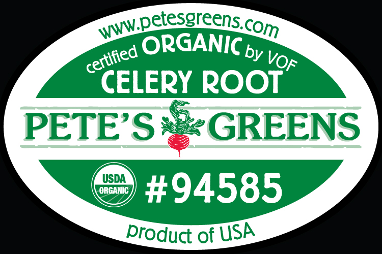 Pete's Greens Celery Root PLU Label