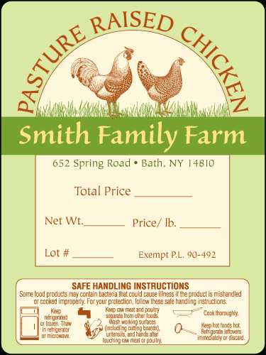 Smith Family Farm Pastured Poulty Label