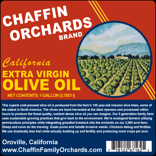 Chaffin Olive Oil - Value Added Label