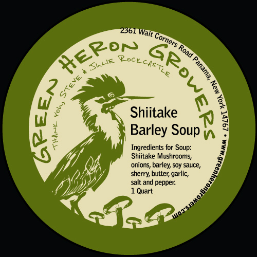 Green Heron Barley Soup - Value Added Label