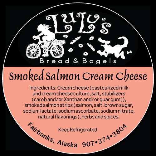 Lulu's Smoked Salmon Cream Cheese Spread Value Added Label