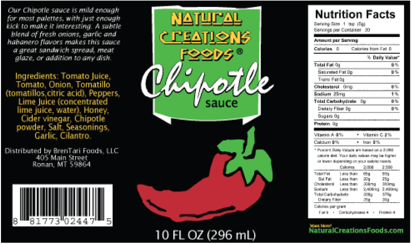 Natural Creations Foods Chipotle Sauce Value Added Label