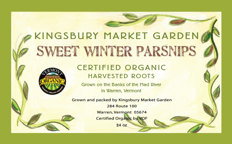 Kingsbury Parsnips - Vegetable Label