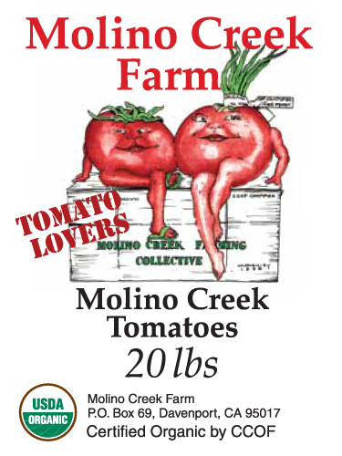 Molino Creek Tomato - Vegetable Label