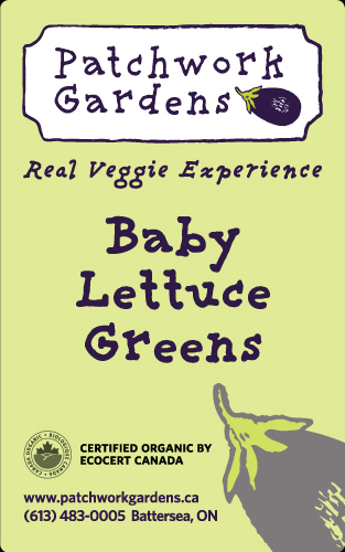 Baby Lettuce Greens - Vegetable Label