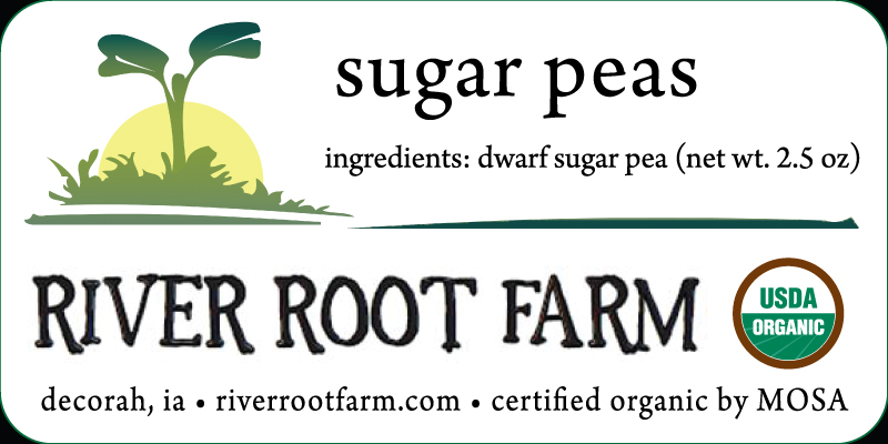 River Root Farm Sugar Peas - Vegetable Label